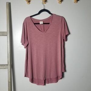 MOD REF WOMEN'S V-NECK MAUVE BLOUSE SIZE LARGE